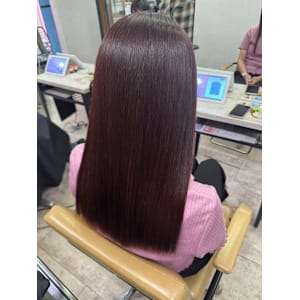 ピンクベージュロングワンレン小顔所沢練馬ひばりヶ丘