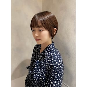 丸みショート×大人可愛い×冬カラー×前髪あり×20代30代