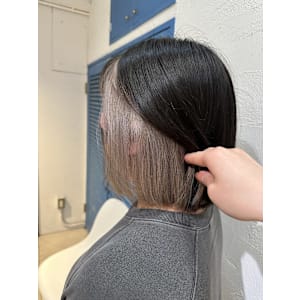 ホワイトベージュインナーカラー ダブルカラー 成増