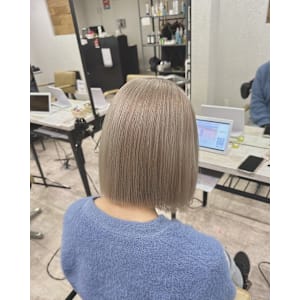 ミルクティーグレージュ ダブルカラー 成増 ボブ