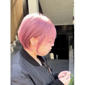 ハイトーンショート/ショートボブ/丸みショート