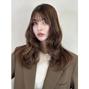セピアbrown×レイヤーパーマ