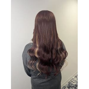 茶髪から深みレッドへ！