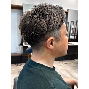 【IRIE 福岡】白髪ぼかしメッシュメンズヘア