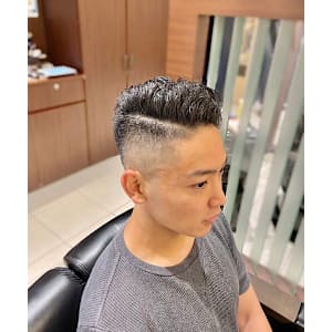 フェード/バーバースタイル/七三分け