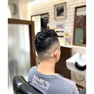 フェード/バーバースタイル/七三分け