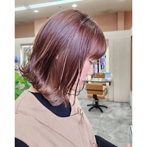 秋色カラー＋ボブ