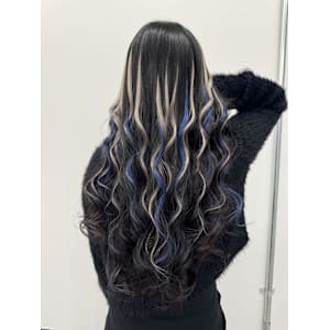 黒髪さん必見！青×シルバーのMIXハイライト！