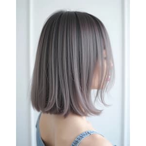 小顔/オリーブカラー/セミウェットウェーブ