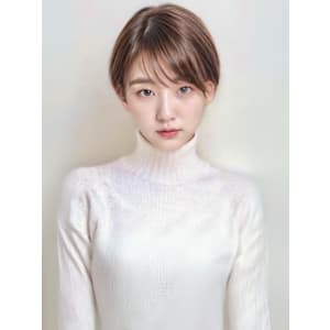 ショートカット×ひし形ショートボブ×前髪あり20代30代40