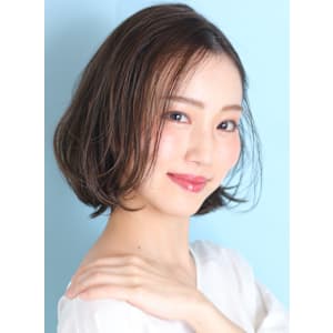 40代50代小顔黒髪ネビージュボブルフワンレンショート - INCEPTION  GINZA 銀座【インセプション】掲載中