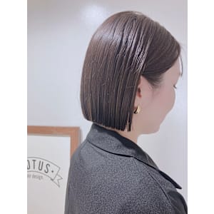 マロンベージュ　ボブ