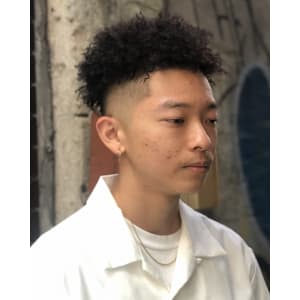 アフロ×スキンフェード