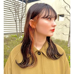 インナーオレンジ/イヤリングカラー/インナーカラー