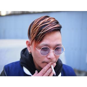 アップバング×ツーブロックフェード