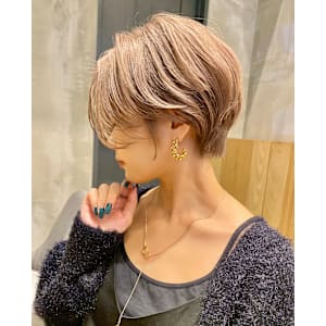 韓国風ハンサムショート髪質改善トリートメント白髪ぼかし仙台