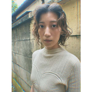 アップバングパーマ