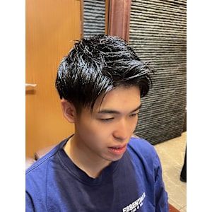 銀座　理容室　爽やかナチュラルショート　