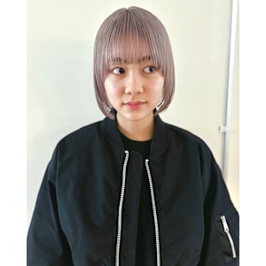 ホワイトブロンドボブ/ハイトーンカラー/ダブルカラー