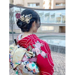 2024　成人式メイク、セット着付け