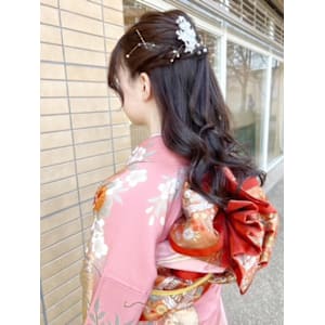 2024　成人式メイク、セット、着付け