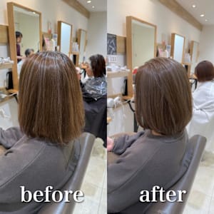 白髪ぼかしハイライトカラー30代40代50代ブルーグレージュ