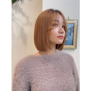 タッセルボブ韓国風切りっぱなしボブ髪質改善トリートメント前髪