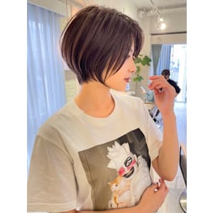 仙台ショート髪質改善レイヤーカット小顔ネビージュ顔周りカット