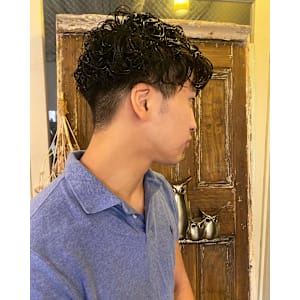 マッシュ×パーマ