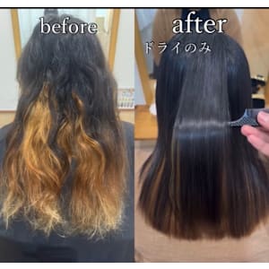 プレミアム縮毛矯正+髪質改善トリートメント