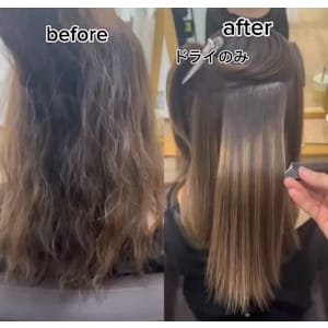 プレミアム縮毛矯正+髪質改善トリートメント