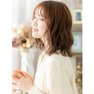 くせ毛風ウェットヘアゆるふわハイライト　細めハイライト