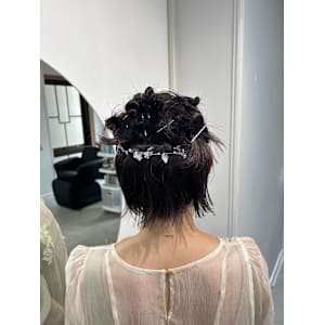 ボブヘアアレンジ/結婚式お呼ばれヘア/袴アレンジ/卒業式ヘア