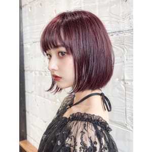 BOB×トレンドのボルドーカラー