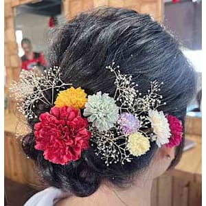 お着物、パーティー、ヘアセット