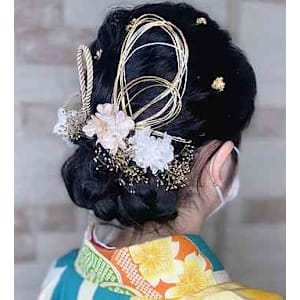 お着物、パーティー、ヘアセット