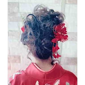 お着物、パーティー、ヘアセット