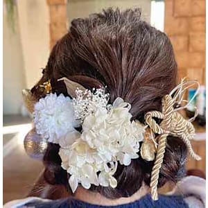 お着物、パーティー、ヘアセット