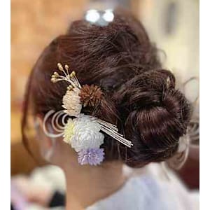 お着物、パーティー、ヘアセット