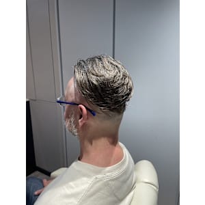 スキンフェード/ハードパート/七三分け