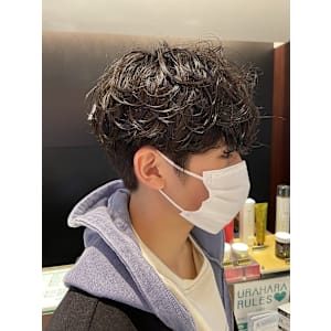 韓国ヘア シャドウパーマ 髪質改善 カルマヘア メンズ