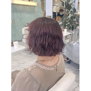 ピンクカラー／暖色カラー／ボブパーマ／ボブ／ピンクブラウン - HEARTS hair's五日市店【ハーツヘアーズイツカイチテン】掲載中