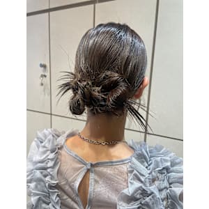 カチモリヘア結婚式お呼ばれアレンジ×小野ふゆり