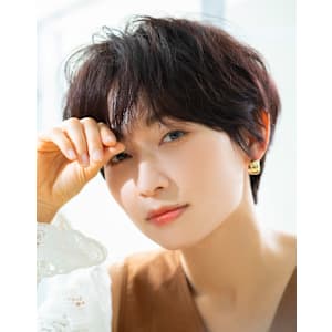 ★大人かわいいマッシュ小顔ナチュラルショート小顔モーブカラー