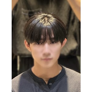 韓国ヘア シースルーマッシュ 髪質改善ストレート メンズ 