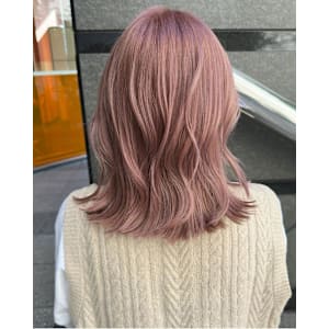 ピンクベージュ_ニュアンスカラー_チェリーブラウン