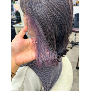 大人かわいい/イヤリングカラー/ブルーバイオレット - latte hair lemie【ラテ ヘア レミエ】掲載中