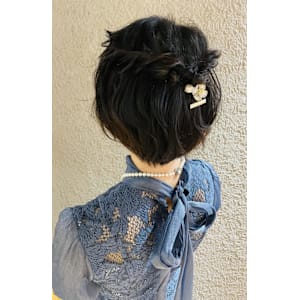 ショートヘアアレンジウェーブ