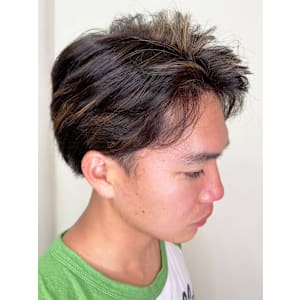 20代30代40代メンズメンズセンターパート爽やかハイライト