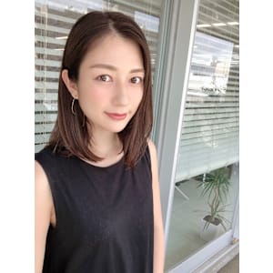 ストレートミディアムボブ kchiara 天神 川野直人